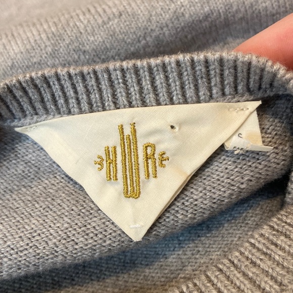 Anthropologie HWR Button Tree Grey Sweater - Picture 4 of 5